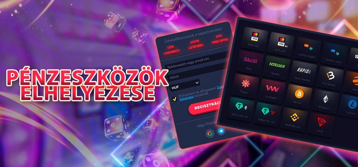 Utasítások a pénzeszközök befizetéséhez