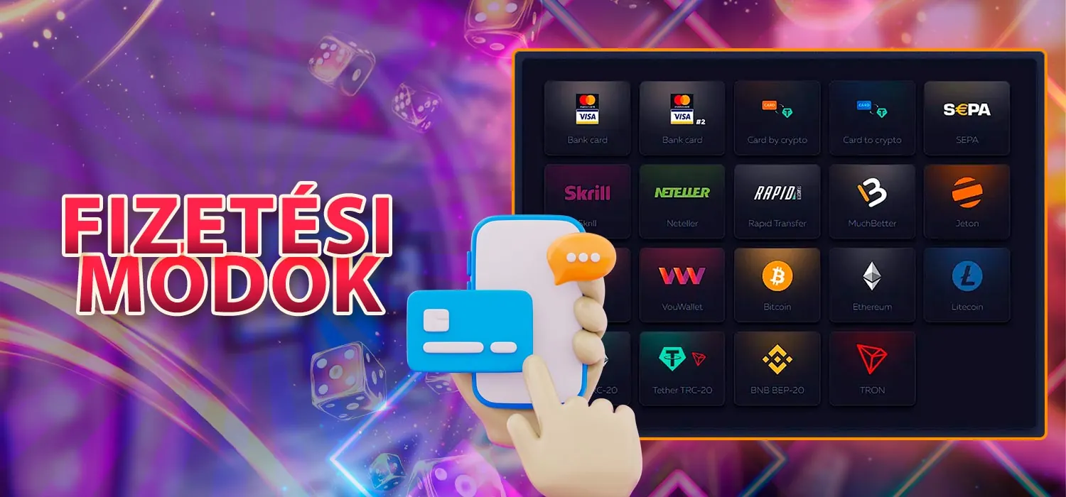 Fizetési módok a mobilalkalmazáson